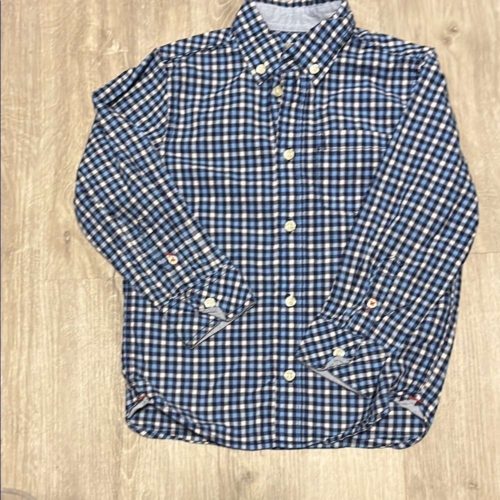 Boys’s Blue Checkered Shirt